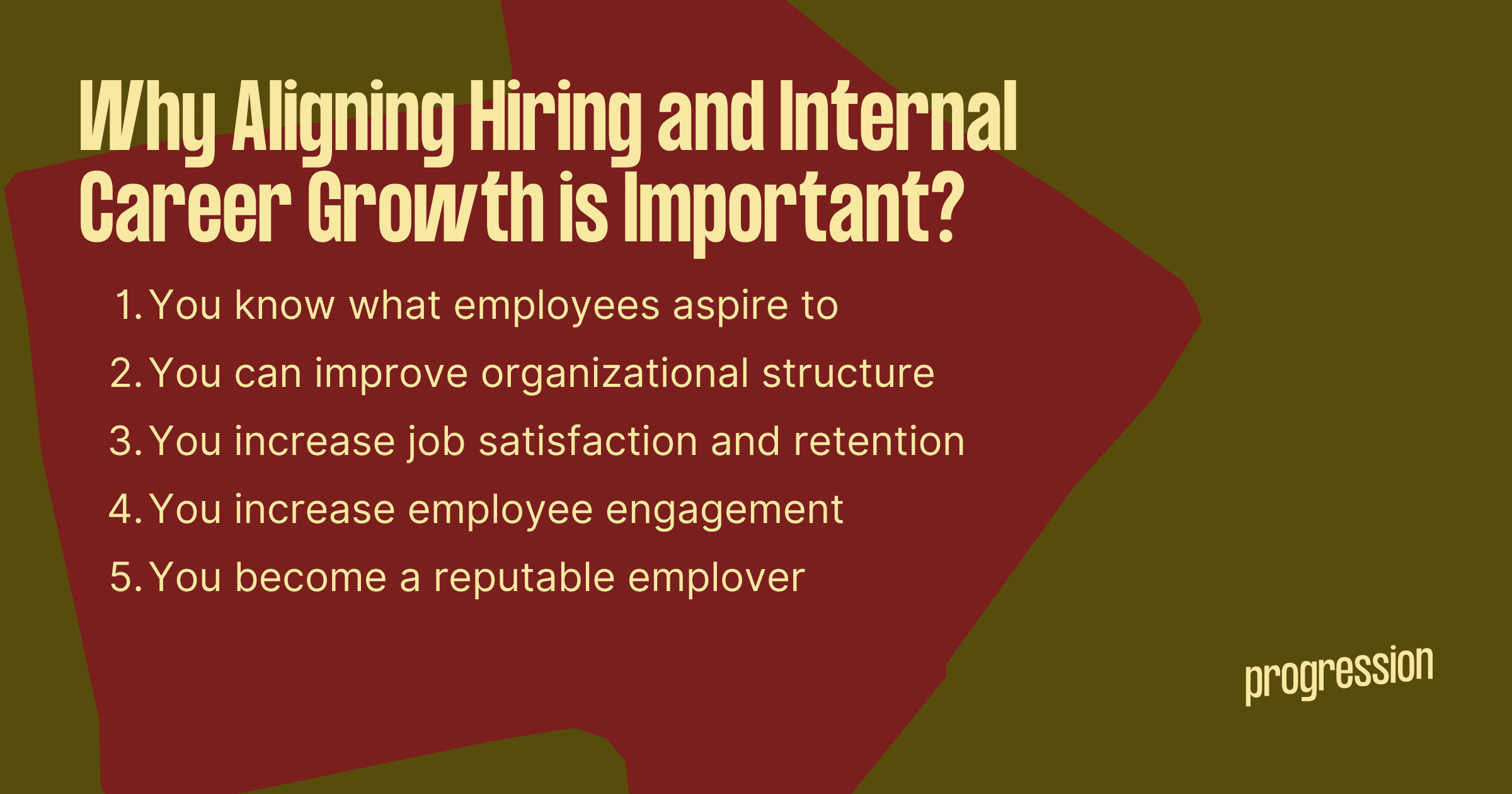 Graphic listing why aligning hiring and internal career growth is important